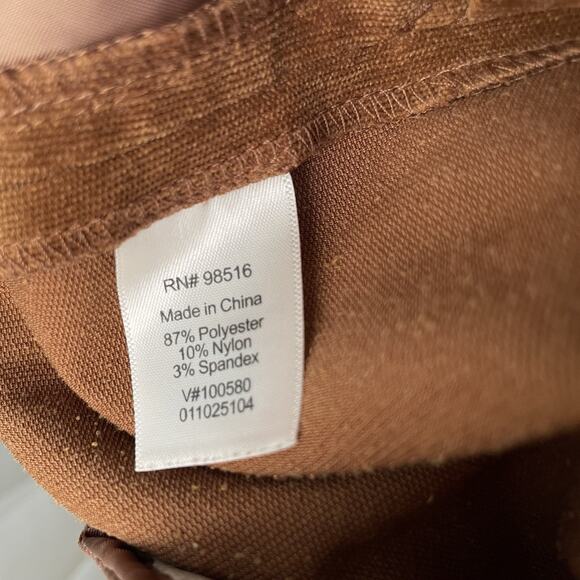 Coldwater Creek Pants Womens Size 8 Brown Pinwale Corduroy Trousers Equestrian - Picture 7 of 13